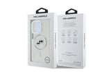 Karl Lagerfeld IML Karl & Choupette Head Metal Frame Case with MagSafe for iPhone 16 Pro Max 6.9" Clear - KLHMP16XHLSKCH