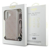 Guess 4G Crossbody Cord Print Case for iPhone 16 6.1" Pink - GUHCP16SHC4SEP