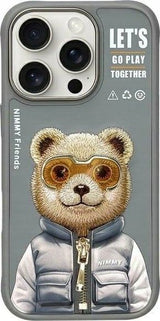 Nimmy Cool & Cute 2.0 Bear Case for iPhone 16 Pro 6.3" Grey - N-KM-iP16-Pro-011