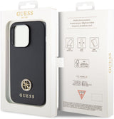 Guess Strass Metal Logo Hard Case for iphone 15 Pro 6.1" Black - GUHCP15LPS4DGPK