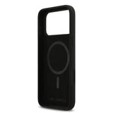 Karl Lagerfeld Liquid Silicone Karl and Choupette Sketch Case with MagSafe for iPhone 17 Pro Max 6.9" Black - KLHMP17XSKCGRGOK