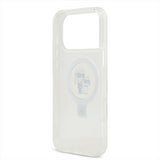 Karl Lagerfeld Ring Stand Karl and Choupette Case with MagSafe for iPhone 17 Pro Max 6.9" Clear - KLHMP17XHMRSKCH