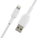 Belkin Boost Charge 2M Braided USB A to Lightning Cable White - CAA002bt2MWH