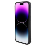 Mercedes Benz Hard Case Leather Wave Pattern for iphone 15 Pro Max 6.7" Black - MEHCP15X8ROLK