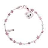 Nimmy Big Eye Cute Pet White Cat Mobile Phone Chain Bag Charm Crystal Bracelet Pink - N-CXMC-SL-04