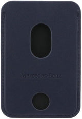 Mercedes Benz Leather Magnetic Card Holder Navy Blue - MECSMPUDCSV