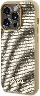 Guess Disco Metal Script Case for iphone 15 Pro 6.1" Gold - GUHCP15LPMSDGSD