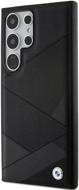 BMW Signature Leather Crossing Lines Pattern Hard Case for Samsung Galaxy S24 Ultra 6.8" Black - BMHCS24L23RCGPK