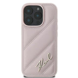 Karl Lagerfeld Quilted Signature Case for iPhone 16 Pro Max 6.9" Pink - KLHCP16XPQDSMGP