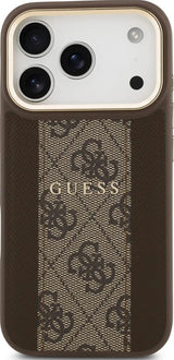 Guess 4G Stripe Case with MagSafe for iPhone 17 Pro 6.3" Brown - GUHMP17LPG4SEMCW