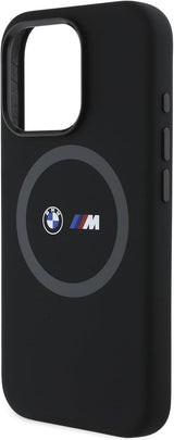 BMW M Series Silicone Printed Ring Case with MagSafe for iPhone 16 Pro Max 6.9" Black - BMHMP16X23SROK