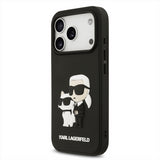 Karl Lagerfeld 3D Rubber Karl and Choupette Case for iPhone 17 Pro 6.3" Black - KLHCP17L3DRKCNK