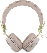 Guess 4G Peony Script Round Shape ENC Bluetooth On Ear Headphones Brown - GUBH70EPOSMW