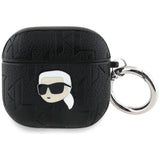 Karl Lagerfeld Monogram Karl Head Case for AirPods 4 Black - KLA4PGKIPK