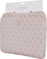 Guess 4G Zipper Pocket Triangle Logo Laptop Sleeve for 14" MacBook Pink -GUCS14ZP4DPTP