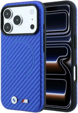BMW M Carbon Printed Ring Case with MagSafe for iPhone 17/18 Pro Max 6.9" Blue - BMHMP18X26SWPCMBB