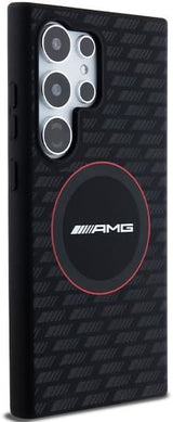 Mercedes AMG Carbon Pattern Silicone Case with MagSafe for Samsung Galaxy S24 Ultra 6.8" Black - AMHMS24L23SNRK