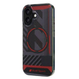 Audi IML Sport Hardcase with MagSafe for iPhone 16 6.1" Black/Red - AUS-IMLMIP16-RSQ/D2-BK