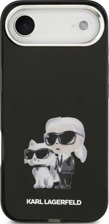 Karl Lagerfeld IML Aquarelle Karl and Choupette Case for iPhone 17 Air 6.5" Black - KLHMP17MHMKCAQOK