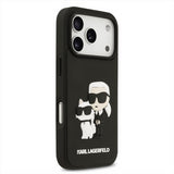 Karl Lagerfeld 3D Rubber Karl and Choupette Case for iPhone 17 Pro 6.3" Black - KLHCP17L3DRKCNK
