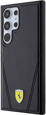 Ferrari Hot Stamp V Line with MagSafe Hard Case for Samsung Galaxy S24 Ultra 6.8" Black - FEHMS24LP3BAK