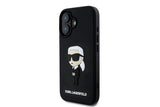 Karl Lagerfeld 3D Rubber Ikonik Case for iPhone 16 6.1" Black - KLHCP16S3DRKINK