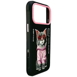 Nimmy Glasses Cool Cat Case with MagSafe for iPhone 17 Pro 6.3" Black Pink - N-YJ-IP17-018
