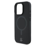 Mercedes Smooth Leather Case with MagSafe for iPhone 16 Pro Max Case 6.9" Black - MEHMP16X23RCMK