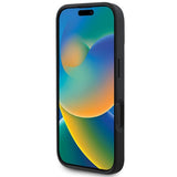 BMW Sign Leather Diamond Metal Logo Case with MagSafe for iPhone 16 Pro Max 6.9" Red - BMHMP16X23RDDR