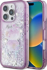 Hello Kitty Liquid Glitter 50th Anniversary Party Case for iPhone 16 Pro 6.3" Purple - HKHCP16LL50PPU