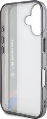 BMW Motorsport IML Vertical Stripe Case for iPhone 16 6.1" Grey - BMHCP16S23HTFEG