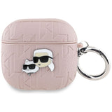 Karl Lagerfeld Monogram Karl & Choupette Head Case for AirPods 4 Pink - KLA4PGKCPP