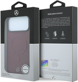 Mercedes Leather 3D MagSafe Case for iPhone 17/18 Pro 6.3" Burgundy - MEHMP18L25PEMMOR