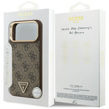 Guess 4G Triangle Logo Case with MagSafe for iPhone 17 Pro 6.3" Brown Gold - GUHMP17LP4GTDGMW
