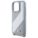 BMW M Series Carbon Stripe & Strap Case for iPhone 16 Pro Max 6.9" Grey - BMHCP16X23PSCCG
