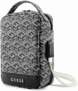 Guess GCube Stripe Metal Logo Organizer Travel Bag Black - GUHBHGCFSEK