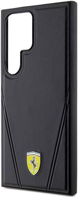 Ferrari Hot Stamp V Line with MagSafe Hard Case for Samsung Galaxy S24 Ultra 6.8" Black - FEHMS24LP3BAK