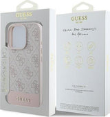 Guess 4G Bottom Stripe Case for iPhone 16 Pro Max 6.9" Pink - GUHCP16XG4GLPI
