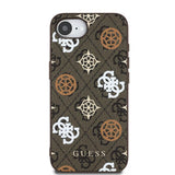 Guess PU 4G Peony Case with MagSafe for iPhone 16e Brown - GUHMPSE4P4PWPW