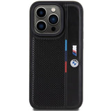 BMW Perforated Tricolor Line Case for iPhone 15 Pro Max 6.7" Black - BMHCP15X23PUPVK