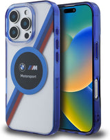 BMW Motorsport IML Circle Hardcase with MagSafe for iPhone 16 Pro Max 6.9" Clear - BMHMP16X23HTPUT
