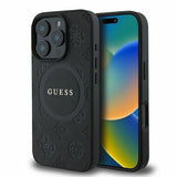 Guess Saffiano Peony Stamp Case with MagSafe for iphone 16 Pro Max 6.9" Black - GUMP16XPSAPSMEK