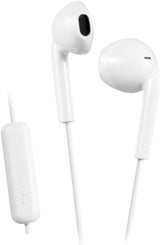 JVC Earbuds Wired 3.5mm In Ear Stereo Headphones White - HA-F17M-W-U