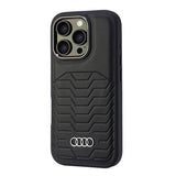 Audi Synthetic Leather Hardcase with MagSafe for iPhone 16 Pro 6.3" Black - AU-TPUPCMIP16P-GT/D3-BK