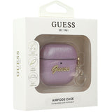 Guess Metallic Script Charm Case for AirPods 4 Purple - GUA4PGMCSU