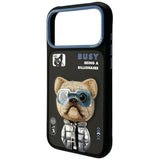 Nimmy Cool & Cute 2.0 Little Rich Tycoon Dog Case with MagSafe for iPhone 17 Pro 6.3" Black Blue - N-KMLL-IP17-PRO-01