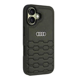 Audi Synthetic Leather Hardcase for iPhone 16 6.1" Black - AU-TPUPCIP16-GT/D2-BK