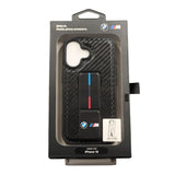 BMW M Grip Stand Smooth and Carbon Case for iPhone 16 6.1" Black - BMHC16SGSPCCK