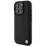 BMW Leather Hot Stamp Case with MagSafe for iPhone 16 Pro Max 6.9" Black - BMHMP16XSLLBK