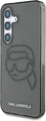 Karl Lagerfeld Rhinestones Karl Head Logo Case for Samsung Galaxy S25 6.2" Black - KLHCS25SHKHDCELK